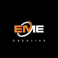 eme brief eerste logo ontwerp sjabloon vector illustratie