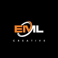 eml brief eerste logo ontwerp sjabloon vector illustratie