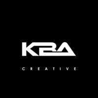 kba brief eerste logo ontwerp sjabloon vector illustratie