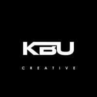 kbu brief eerste logo ontwerp sjabloon vector illustratie