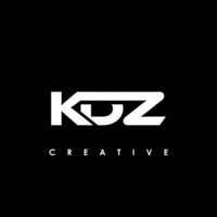 kdz brief eerste logo ontwerp sjabloon vector illustratie