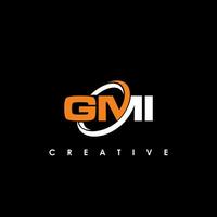 gmi brief eerste logo ontwerp sjabloon vector illustratie