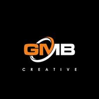 gmb brief eerste logo ontwerp sjabloon vector illustratie