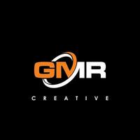 gmr brief eerste logo ontwerp sjabloon vector illustratie