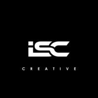 isc brief eerste logo ontwerp sjabloon vector illustratie