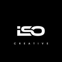 iso brief eerste logo ontwerp sjabloon vector illustratie