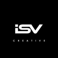 isv brief eerste logo ontwerp sjabloon vector illustratie