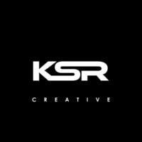 ksr brief eerste logo ontwerp sjabloon vector illustratie