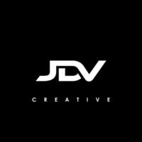 jdv brief eerste logo ontwerp sjabloon vector illustratie