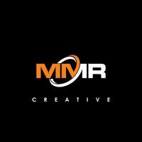 mmr brief eerste logo ontwerp sjabloon vector illustratie