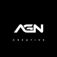 agn brief eerste logo ontwerp sjabloon vector illustratie