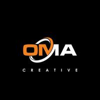 oma brief eerste logo ontwerp sjabloon vector illustratie