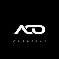 aco brief eerste logo ontwerp sjabloon vector illustratie