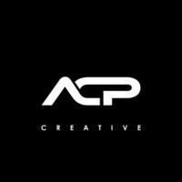 acp brief eerste logo ontwerp sjabloon vector illustratie