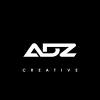 adz brief eerste logo ontwerp sjabloon vector illustratie