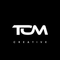 Tom brief eerste logo ontwerp sjabloon vector illustratie