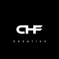 CHF brief eerste logo ontwerp sjabloon vector illustratie