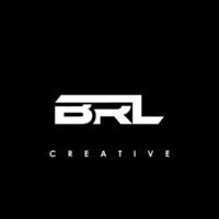 brl brief eerste logo ontwerp sjabloon vector illustratie