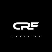 crf brief eerste logo ontwerp sjabloon vector illustratie