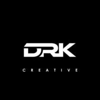 drk brief eerste logo ontwerp sjabloon vector illustratie