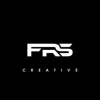 frs brief eerste logo ontwerp sjabloon vector illustratie