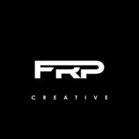 frp brief eerste logo ontwerp sjabloon vector illustratie