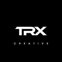 trx brief eerste logo ontwerp sjabloon vector illustratie