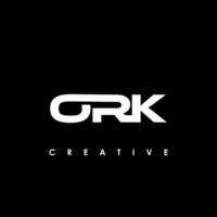 ork brief eerste logo ontwerp sjabloon vector illustratie