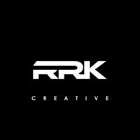 rrk brief eerste logo ontwerp sjabloon vector illustratie