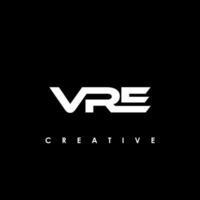 vre brief eerste logo ontwerp sjabloon vector illustratie