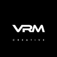 vrm brief eerste logo ontwerp sjabloon vector illustratie