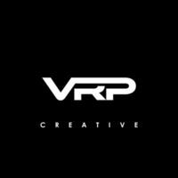 vrp brief eerste logo ontwerp sjabloon vector illustratie