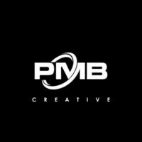 pmb brief eerste logo ontwerp sjabloon vector illustratie