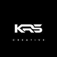 krs brief eerste logo ontwerp sjabloon vector illustratie