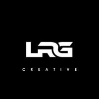 lrg brief eerste logo ontwerp sjabloon vector illustratie