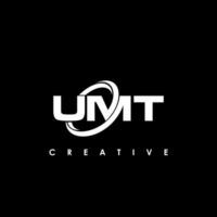 umt brief eerste logo ontwerp sjabloon vector illustratie