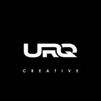 urq brief eerste logo ontwerp sjabloon vector illustratie