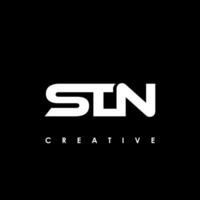 stn brief eerste logo ontwerp sjabloon vector illustratie