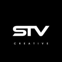 stv brief eerste logo ontwerp sjabloon vector illustratie