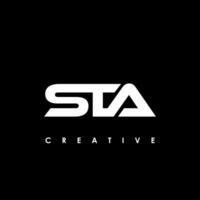 sta brief eerste logo ontwerp sjabloon vector illustratie