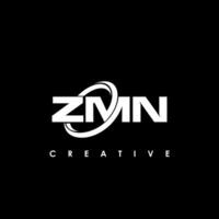 zmn brief eerste logo ontwerp sjabloon vector illustratie