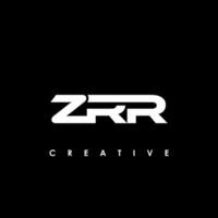 zrr brief eerste logo ontwerp sjabloon vector illustratie