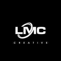 lmc brief eerste logo ontwerp sjabloon vector illustratie