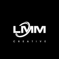 lmm brief eerste logo ontwerp sjabloon vector illustratie