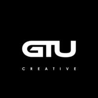 gtu brief eerste logo ontwerp sjabloon vector illustratie