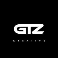 gtz brief eerste logo ontwerp sjabloon vector illustratie