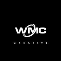 wmc brief eerste logo ontwerp sjabloon vector illustratie