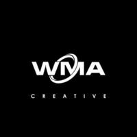 wma brief eerste logo ontwerp sjabloon vector illustratie