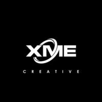 xme brief eerste logo ontwerp sjabloon vector illustratie