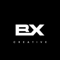 bx brief eerste logo ontwerp sjabloon vector illustratie